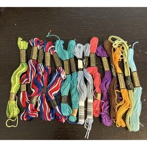 Lot x15 JP Coats Various Embroidery Floss Lot Craft Supplies Thread Needlecraft
